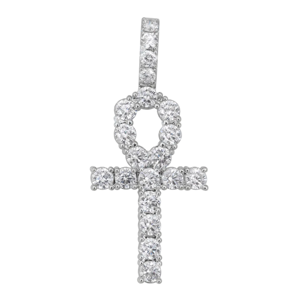 14K Gold VVS Ankh Pendant | Egyptian Life Symbol Iced Out Jewelry