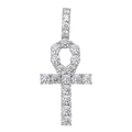 14K Gold VVS Ankh Pendant | Egyptian Life Symbol Iced Out Jewelry