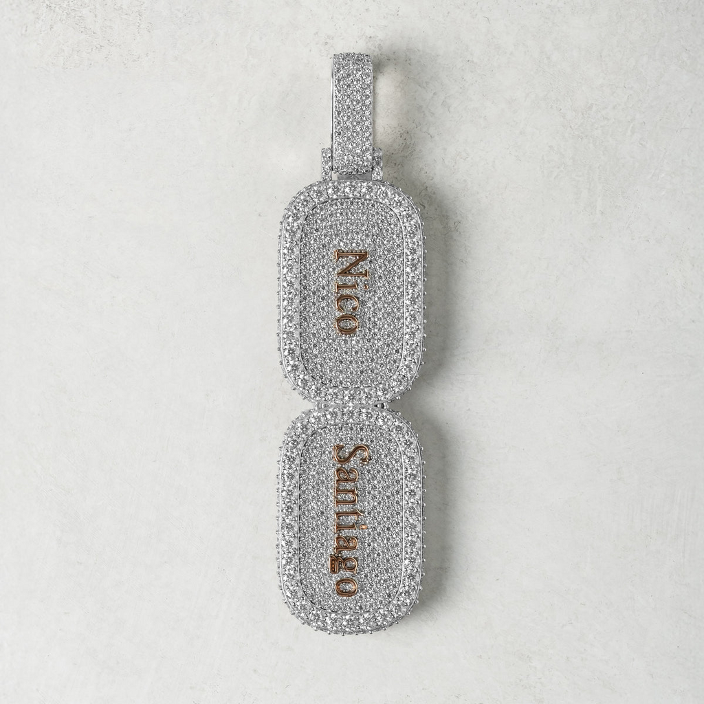 Custom Name Dog Tag Pendant for Men