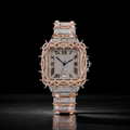 Luxury Rose-Tone VVS Thorn Design Roman Dial Moissanite Watch