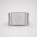925 Silver VVS Moissanite Iced-Out Rapper Ring