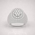 Men’s 925 Silver VVS Moissanite Pinky Ring
