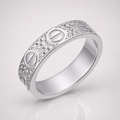Classic Love Eternity Band Silver Moissanite