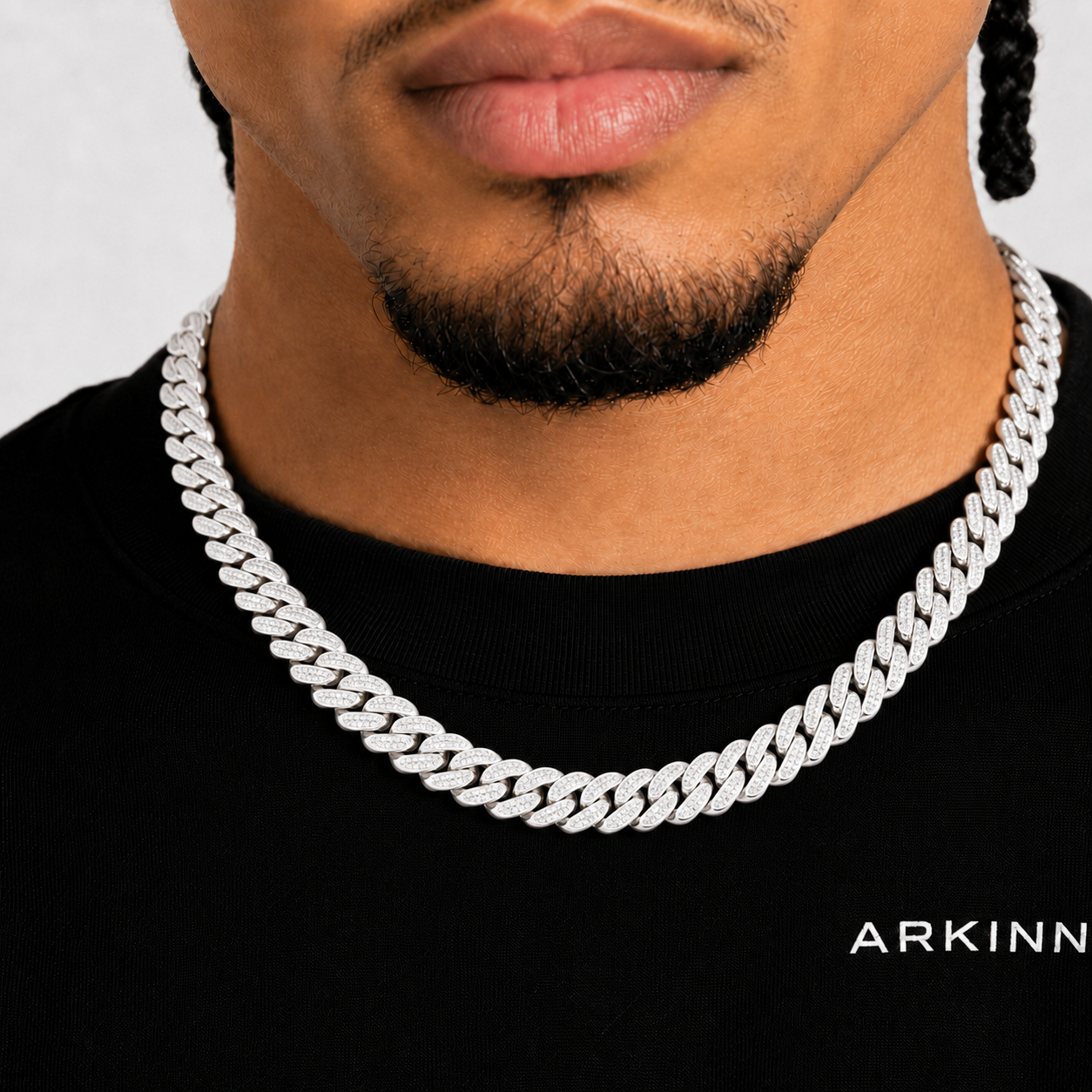 15MM Iced Out Miami Link Moissanite Chain