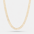 6MM Baguette Cut Iced Out Moissanite Tennis Chain