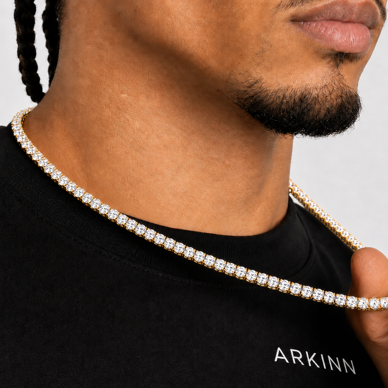 6MM Iced Out Round Moissanite Tennis Chain
