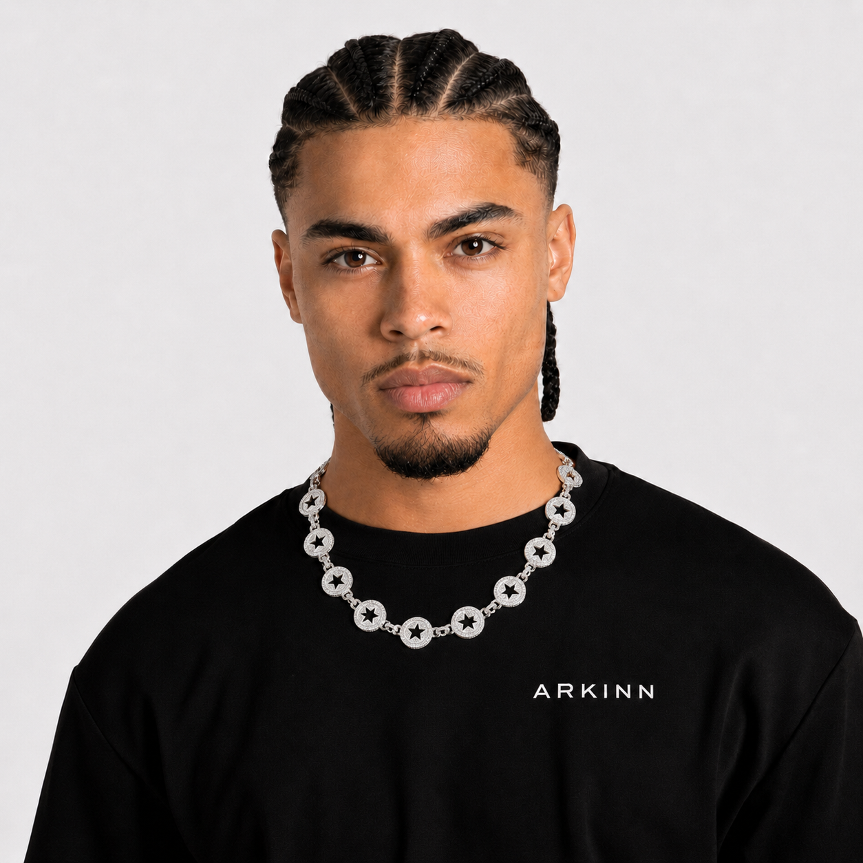 Hip hop style 20MM Star Cutout Iced Out Men's Chain
