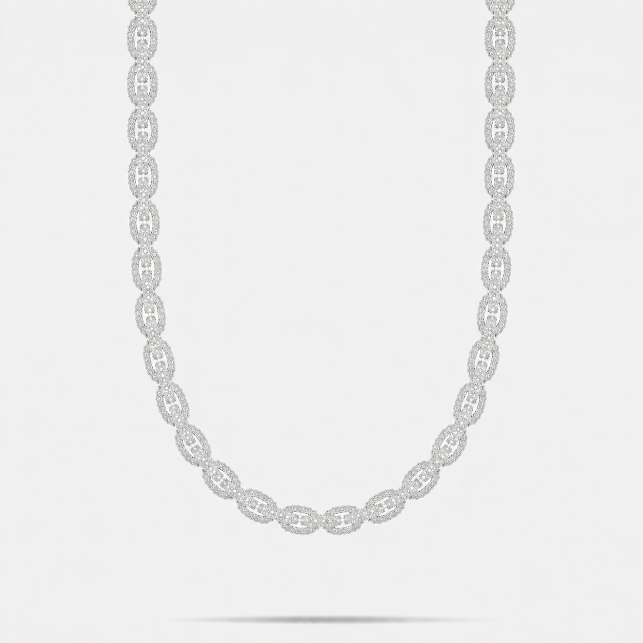 Classic Iced Out Oval Link Men's Chain 8MM