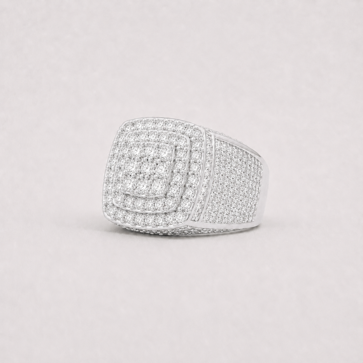 Iced Out Men’s Moissanite Pinky Ring