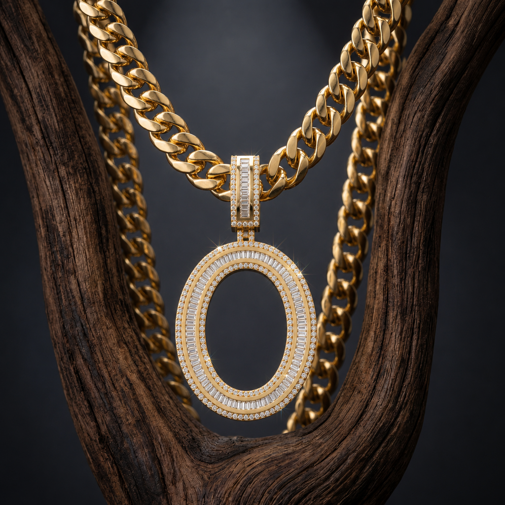 Custom O Initial Letter Pendant