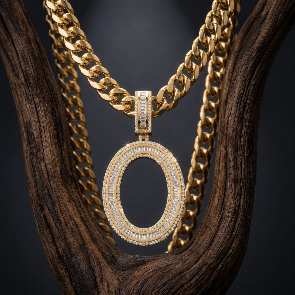 Custom O Initial Letter Pendant