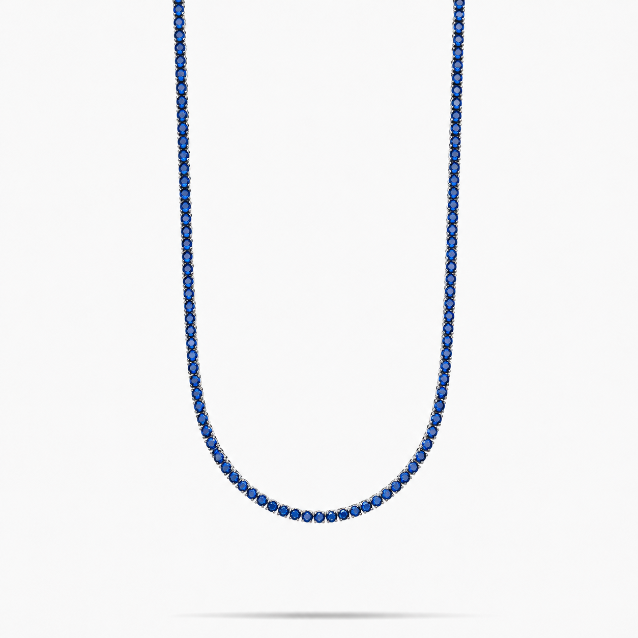 3mm Iced Sapphire Tennis Chain for Men