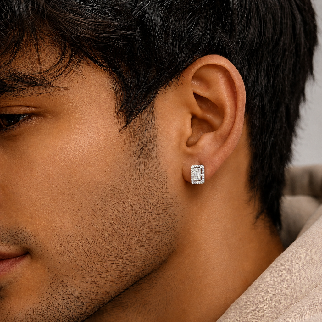 Emerald Iced Out Earrings