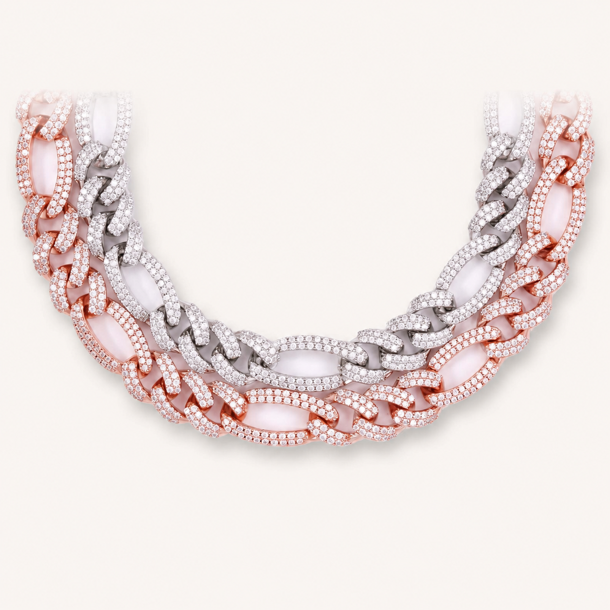 14MM Diamond Figaro Chain for Hip Hop Jewelry