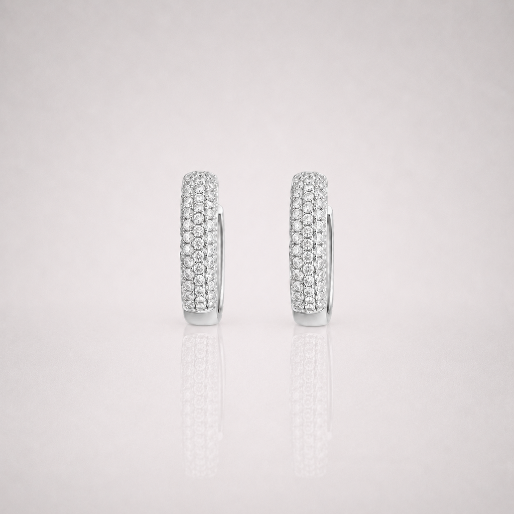 Pave Hoop Earrings for men