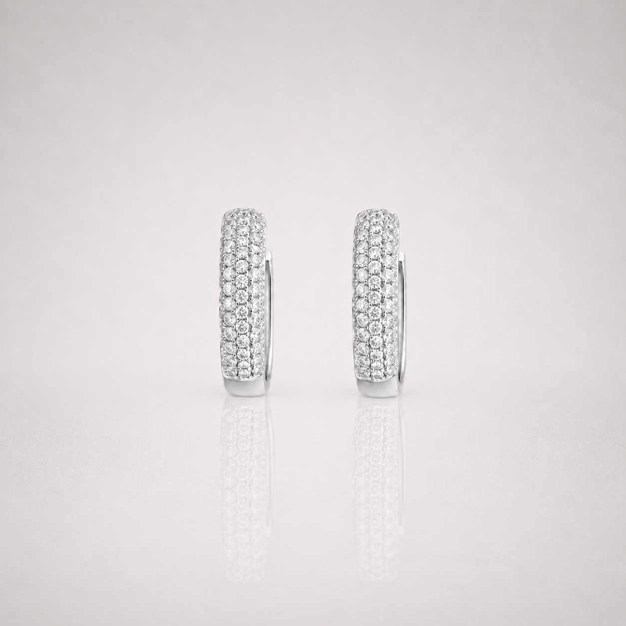 Pave Hoop Earrings for men