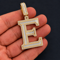 VVS Iced Out Letter E Pendant Men