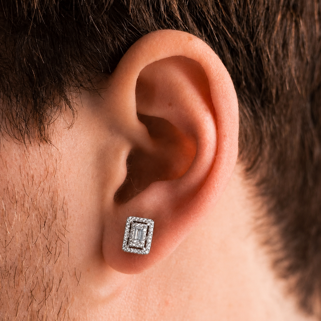 Emerald Iced Out Earrings