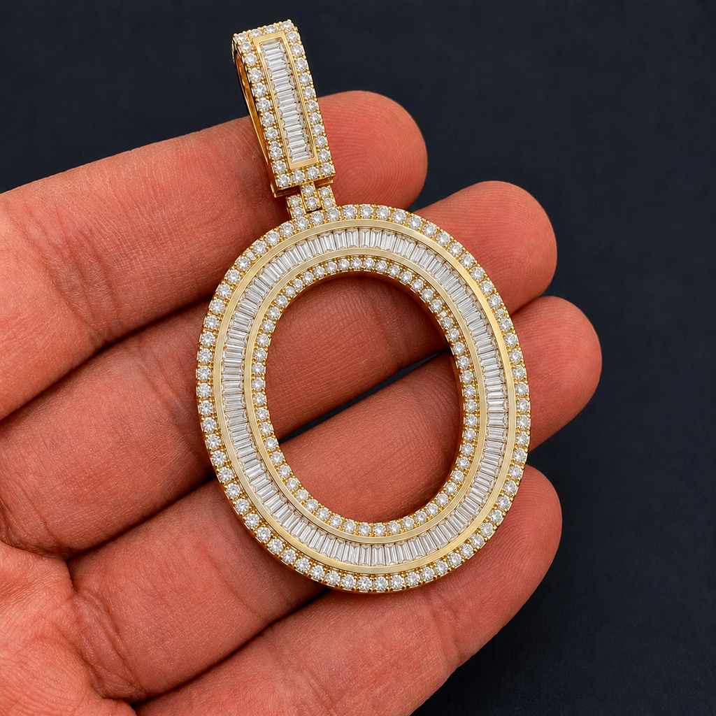 Custom O Initial Letter Pendant