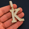 Custom Iced Out K Letter Pendant VVS Men