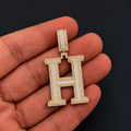 VVS Iced Out Letter H Pendant Men