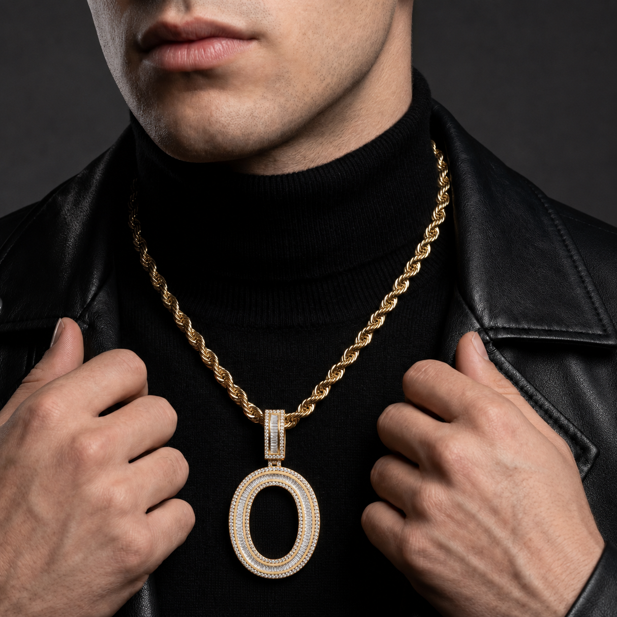 Custom O Initial Letter Pendant
