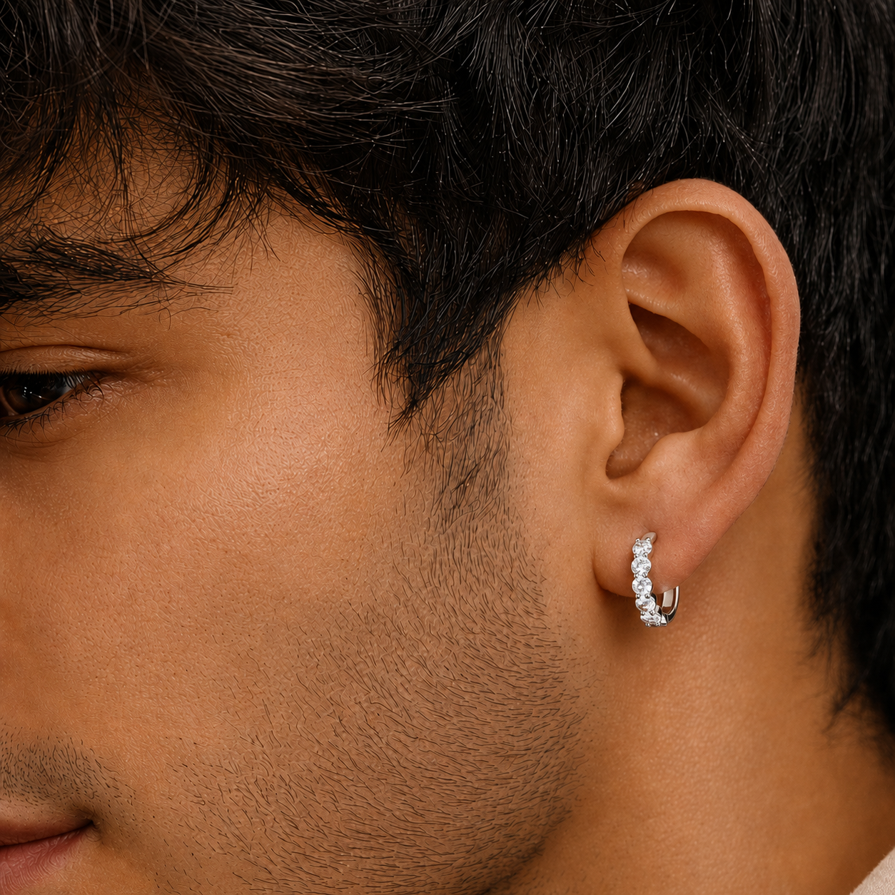 Iced Out Hoop Earrings