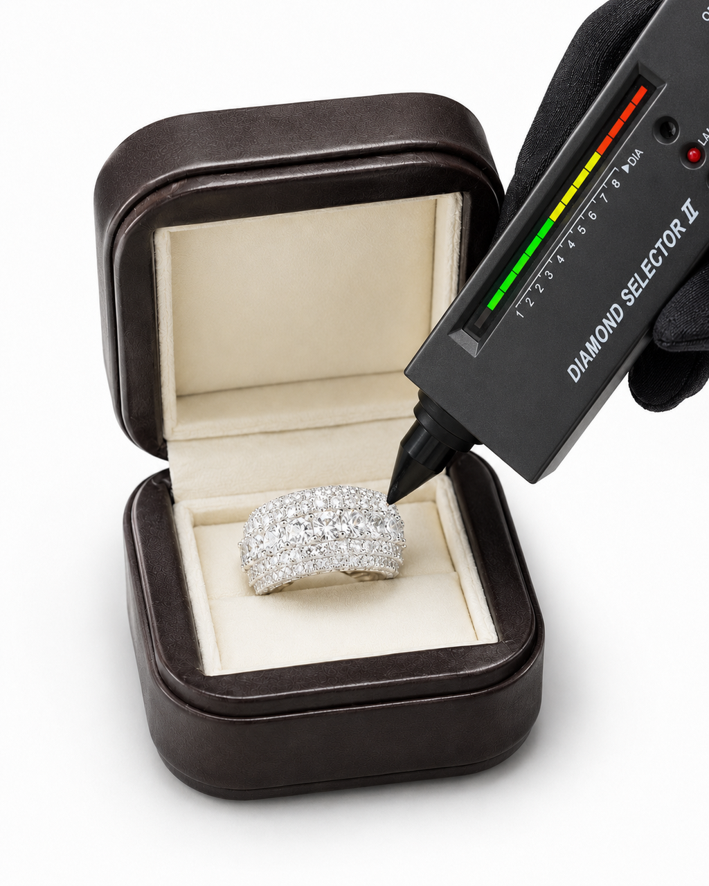 Full Iced Moissanite Statement Ring