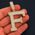 Iced Out F Letter Pendant for Men