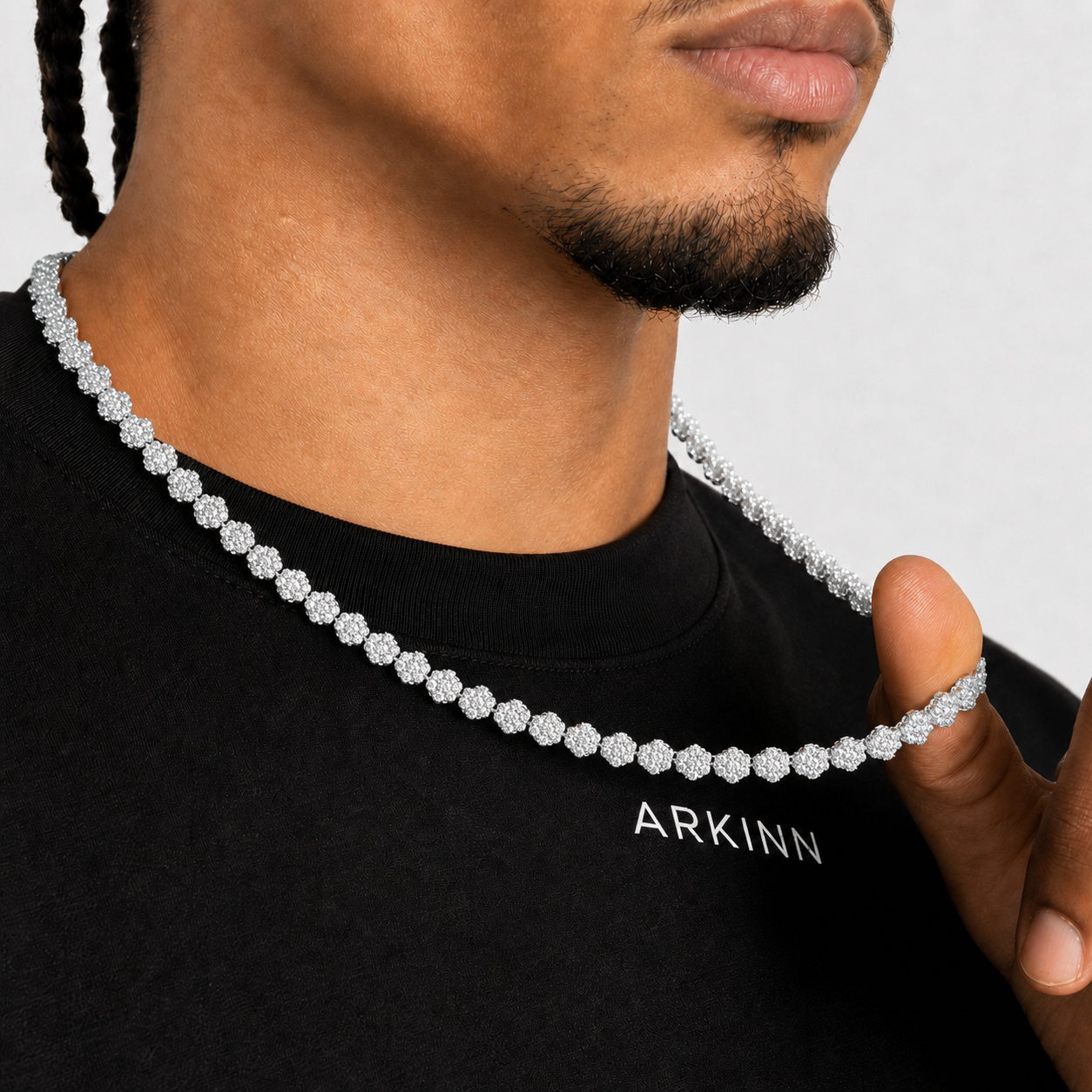 Daisy Flower Iced Out Tennis Chain