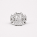 Iced Thorn Baguette Ring