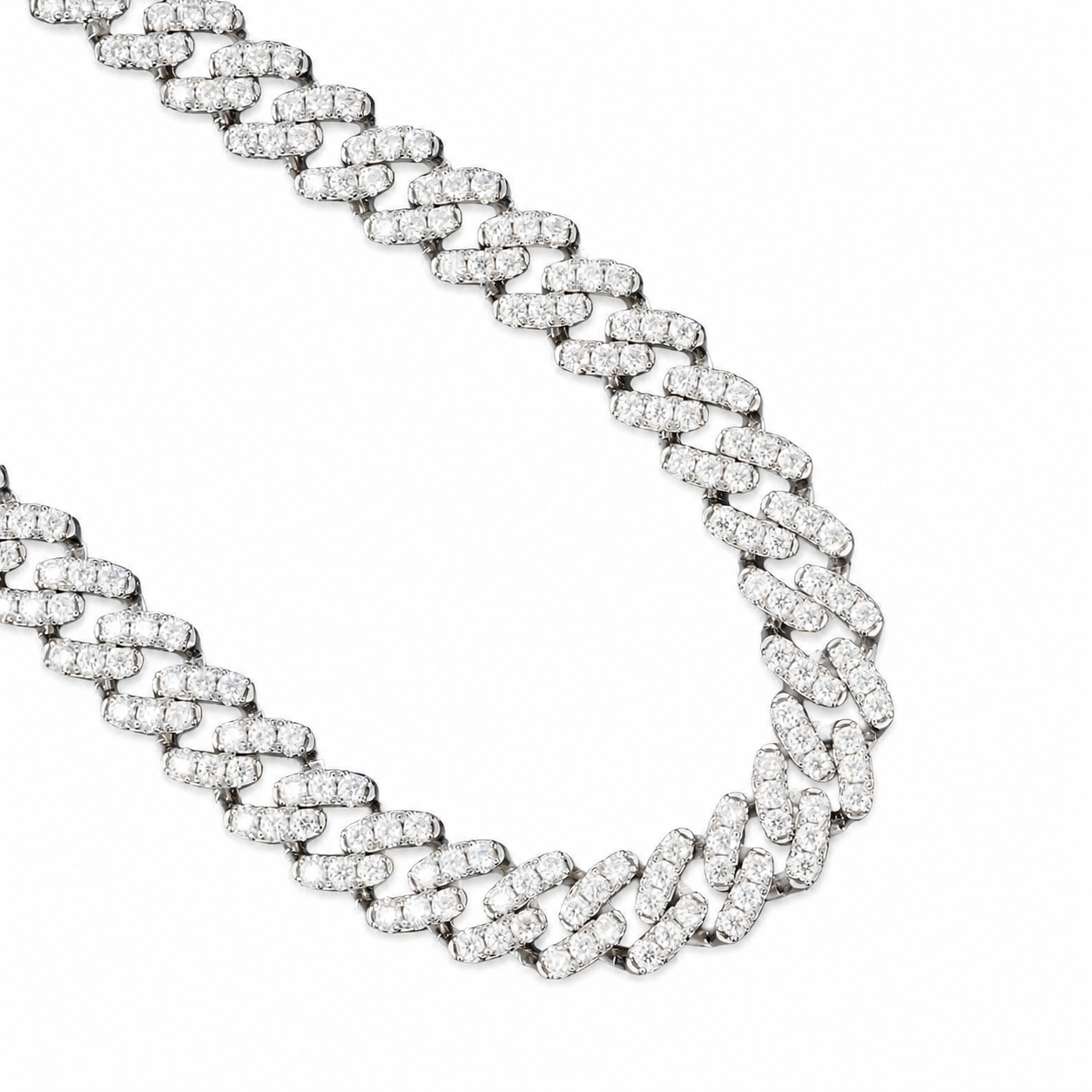 12MM VVS Moissanite Cuban Link Chain Gold Finish