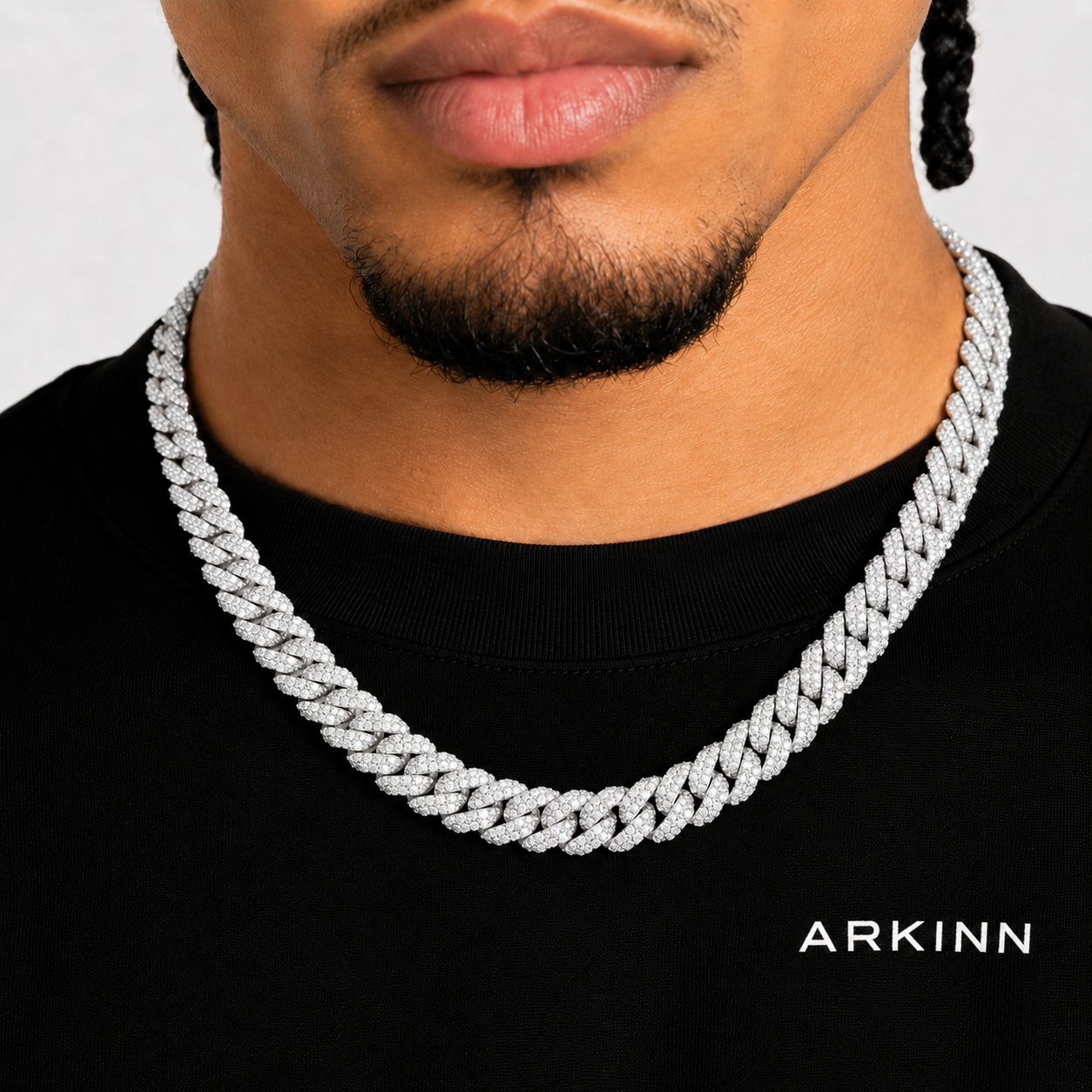 12MM Solid Gold Iced Diamond Cuban Link Chain