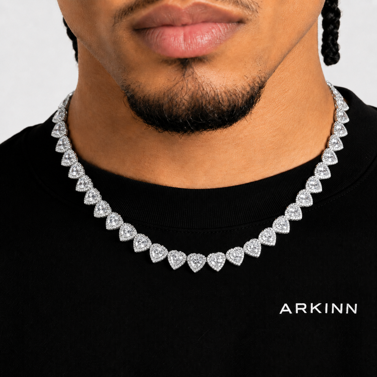 10mm Iced Out Heart Tennis Chain