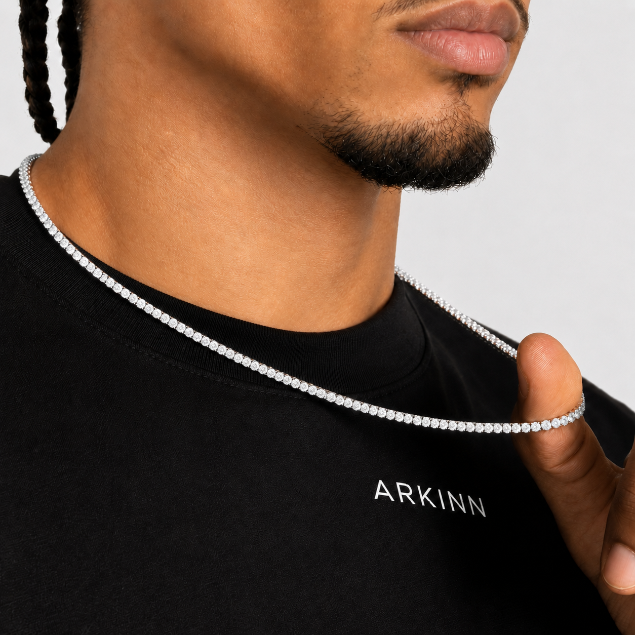 Men’s 2MM Diamond Tennis Chain Solid Gold