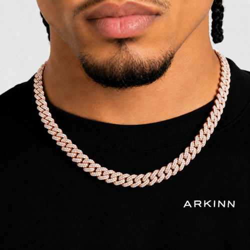 14MM Diamond Cuban Link Necklace for Men