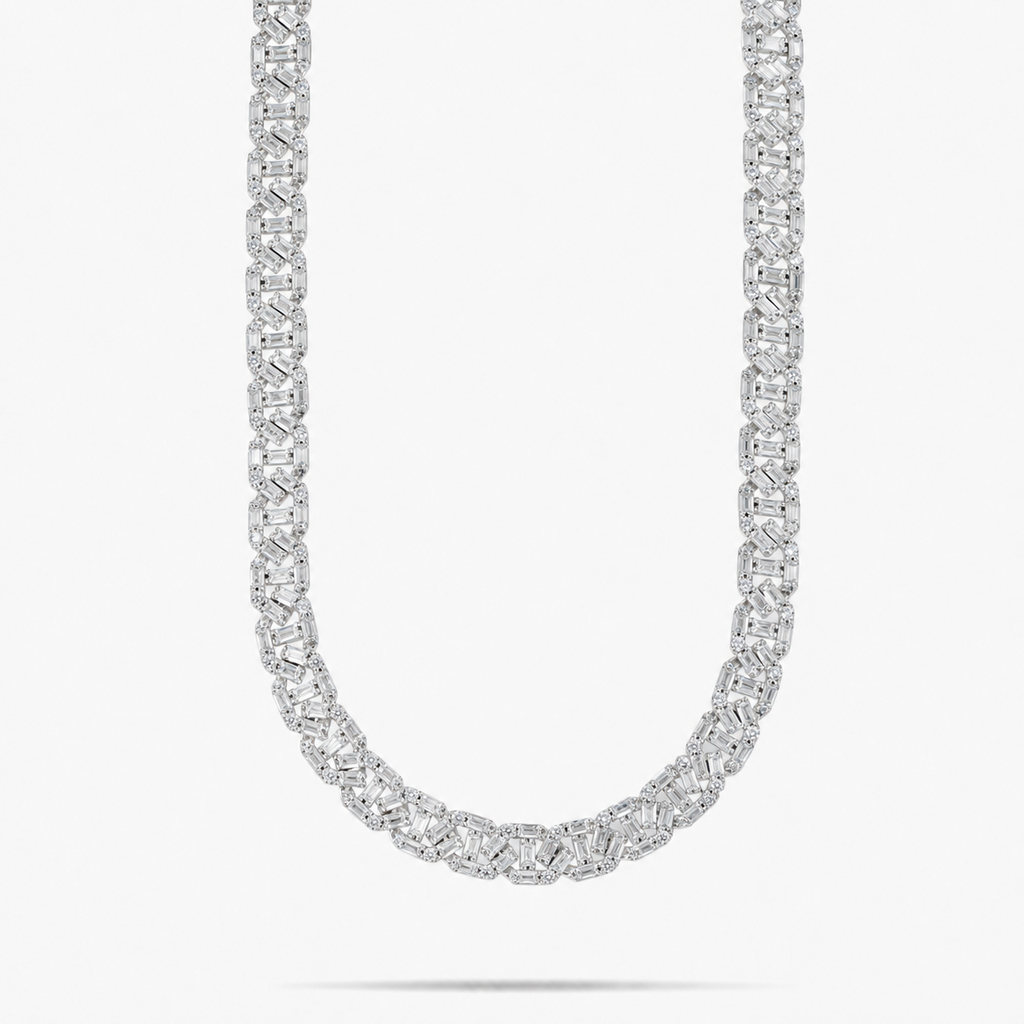 14K Gold Plated Baguette Mariner Link Chain