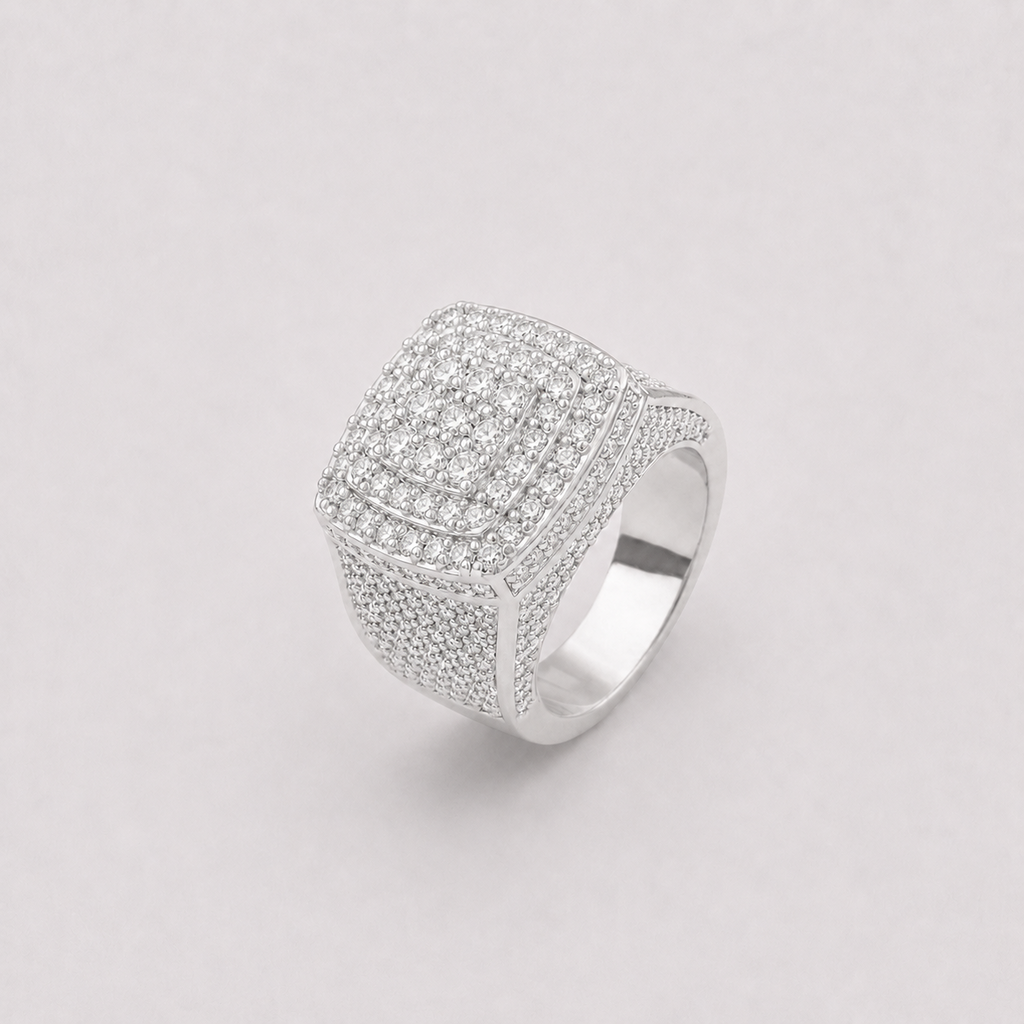 Iced Out Men’s Moissanite Pinky Ring