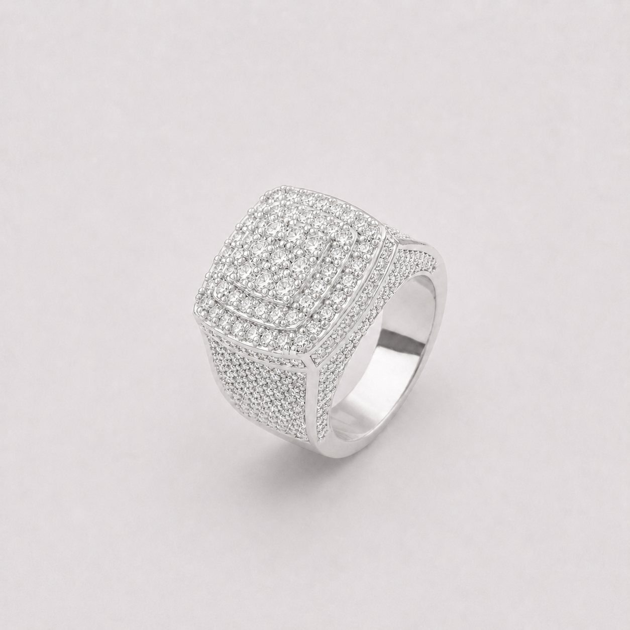 Iced Out Men’s Moissanite Pinky Ring