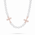 15mm Men’s Iced Out Cross Chain with Infinity Links
