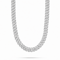 10MM Round Cut Moissanite Cuban Link Chain – 14K Gold Finish