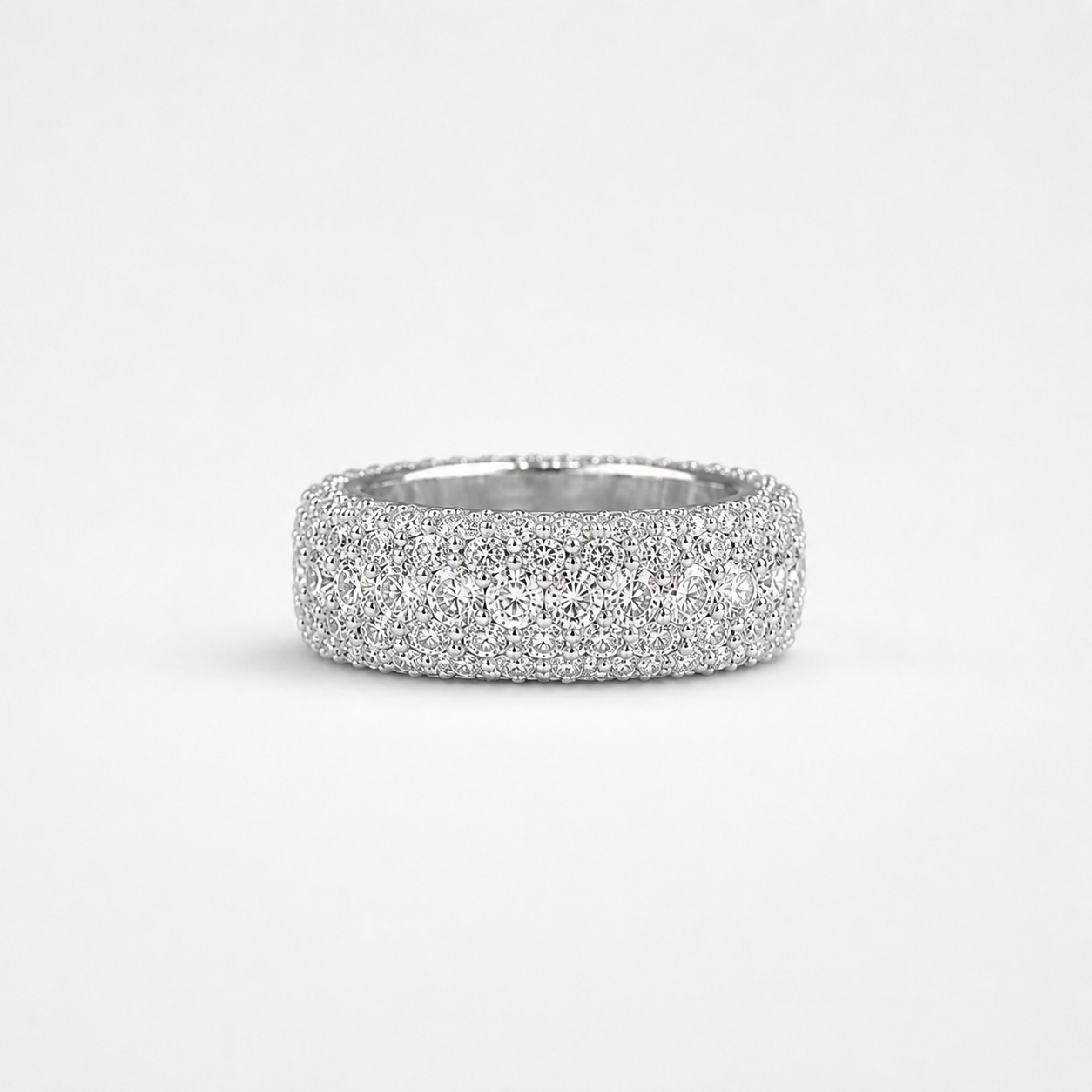 Full Iced Moissanite Statement Ring