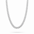 9MM Diamond Cuban Necklace in Solid 14K Gold
