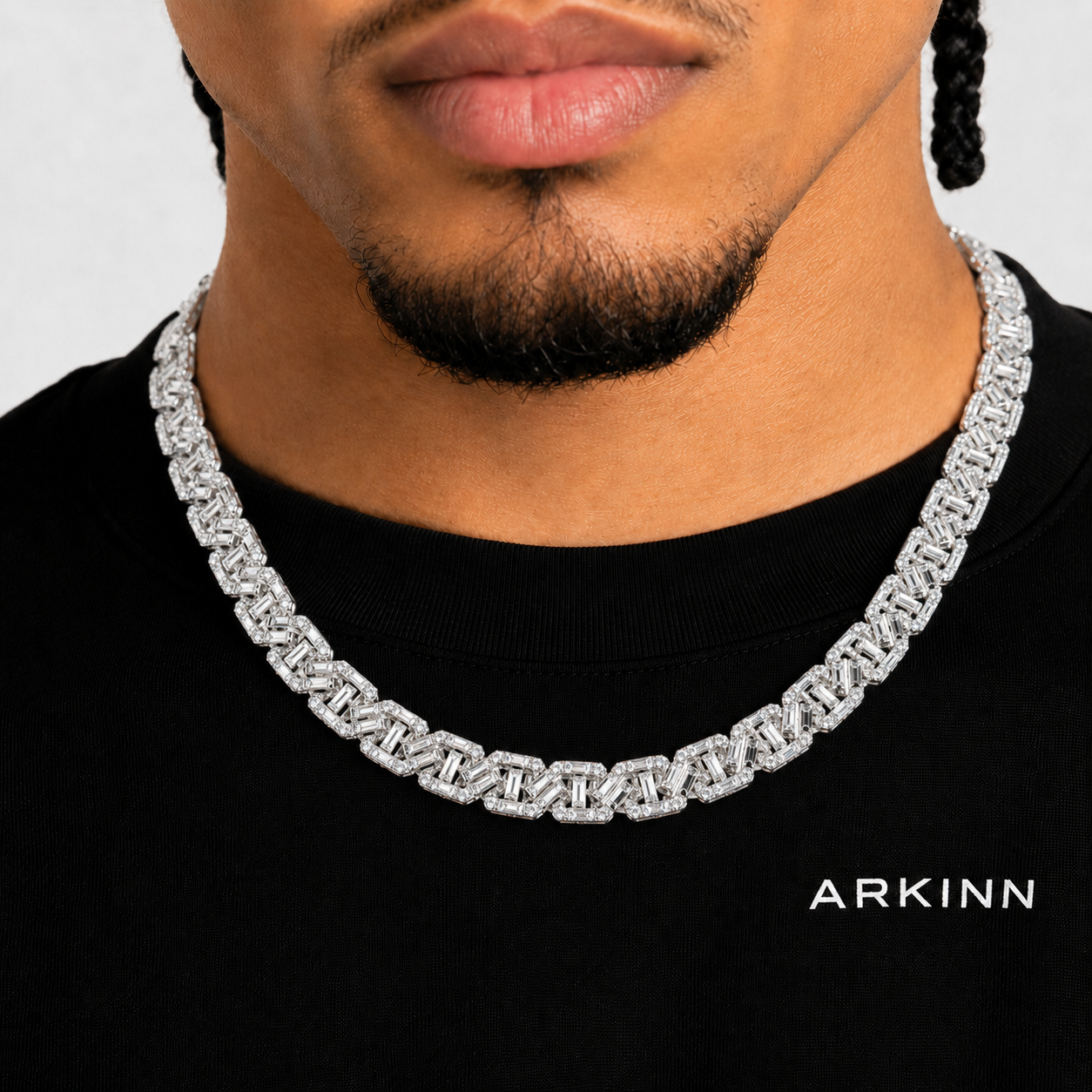 14K Gold Plated Baguette Mariner Link Chain