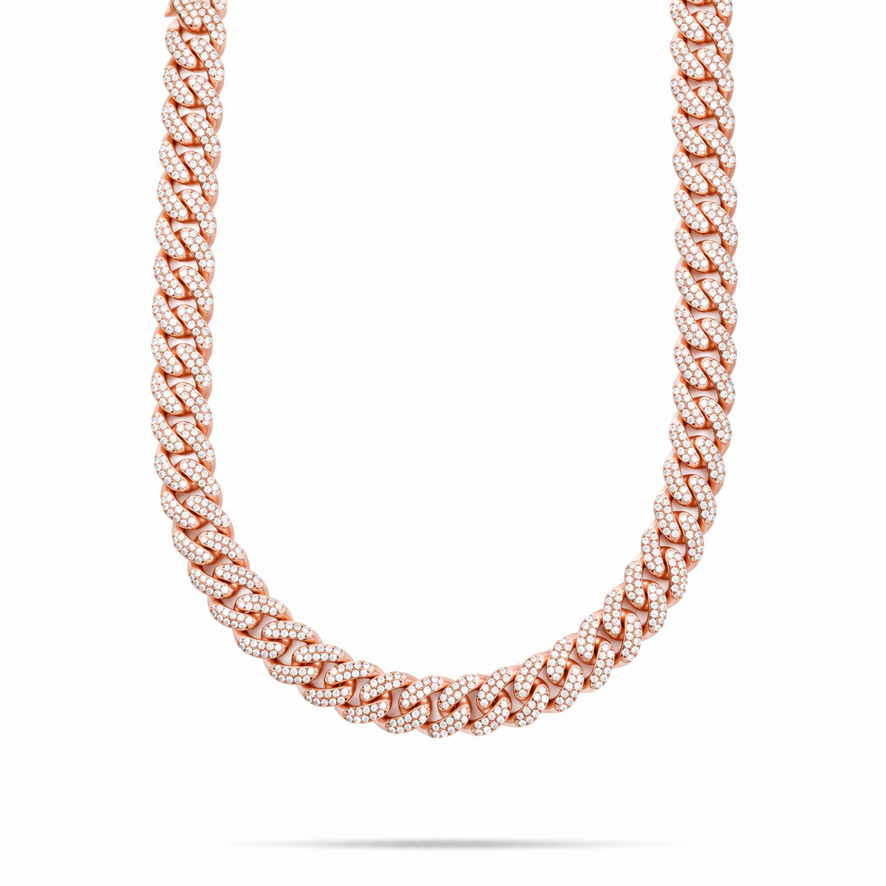 14MM Diamond Cuban Link Necklace for Men