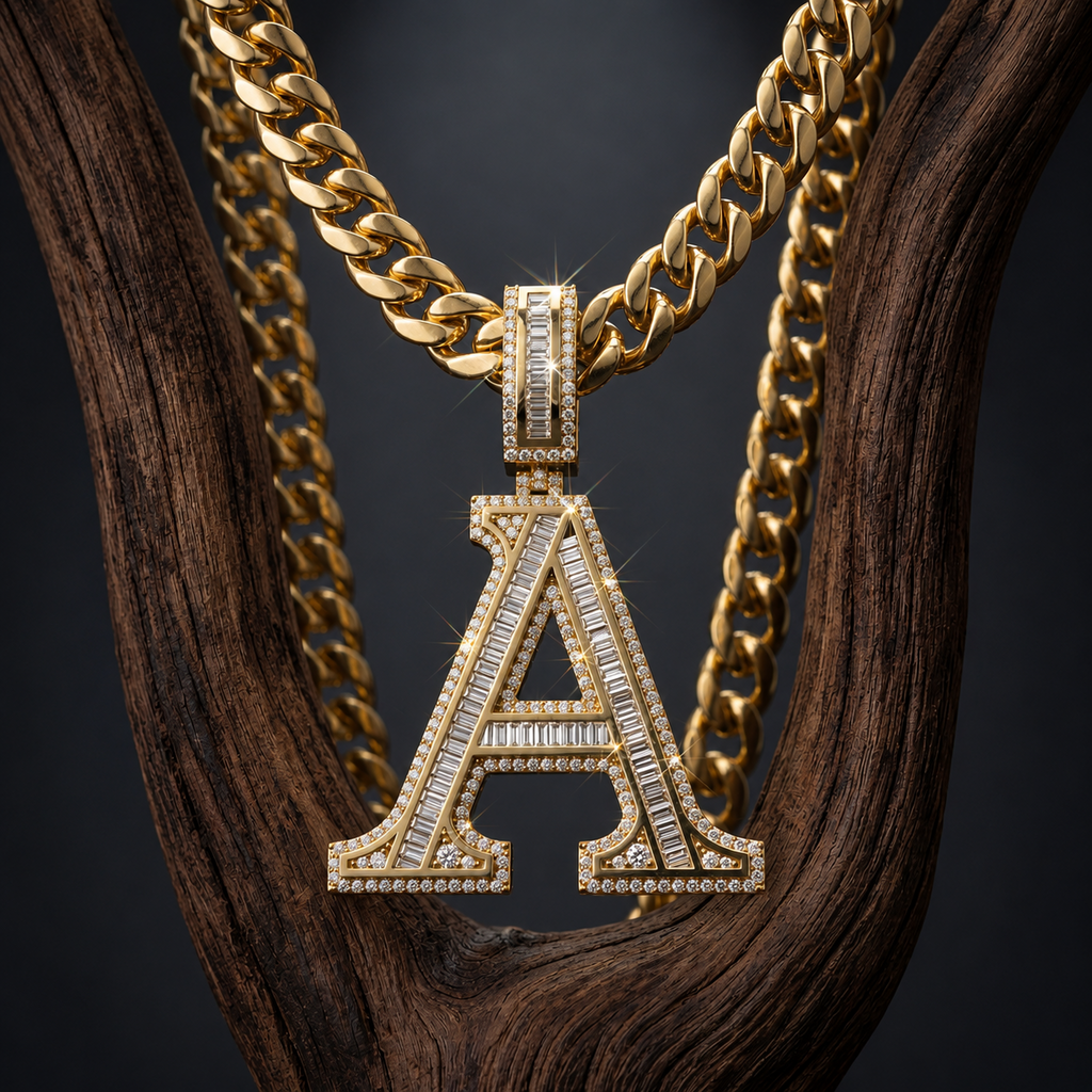 Custom A Initial Letter Pendant