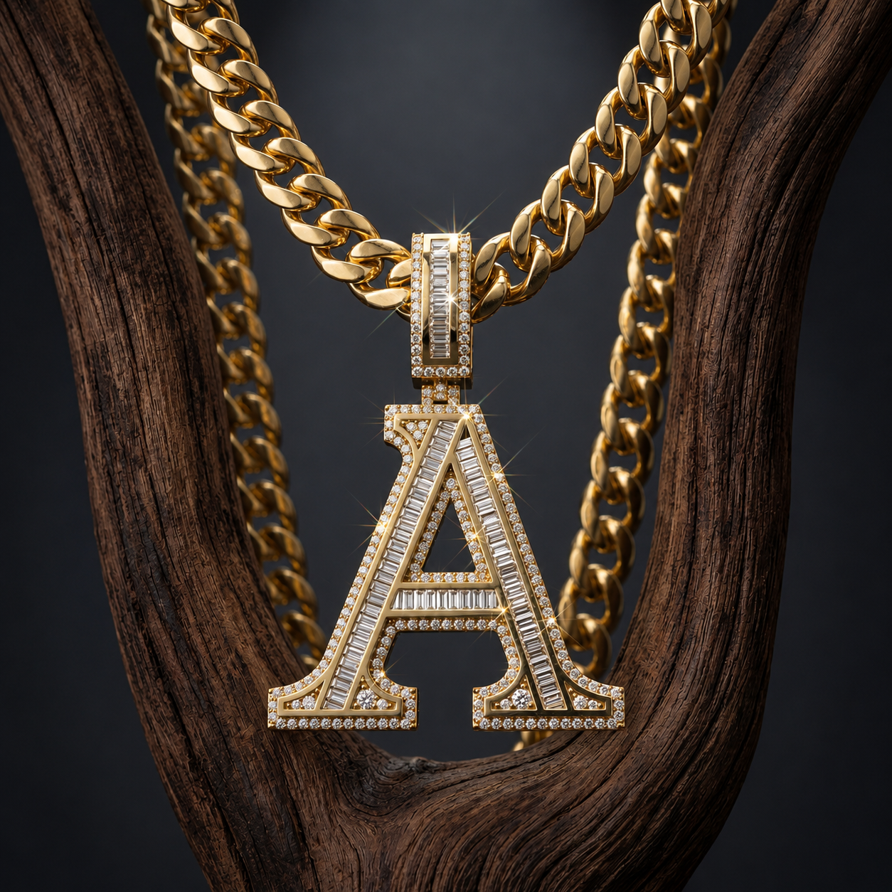 Custom A Initial Letter Pendant