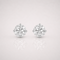 8mm Iced Round Stud Earrings
