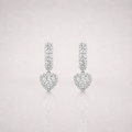 Heart Shape Iced Out Earrings for Men