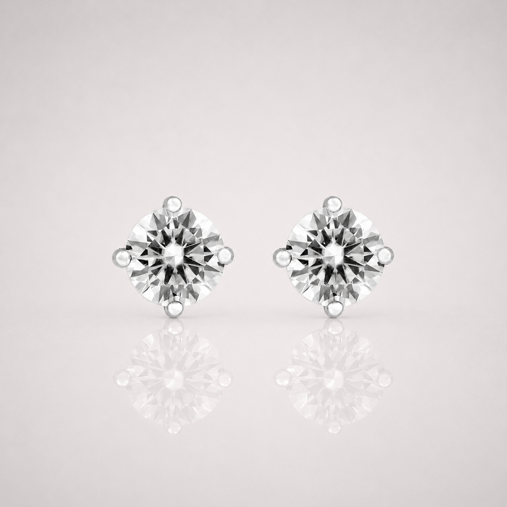 VVS Style Round Cut Earrings